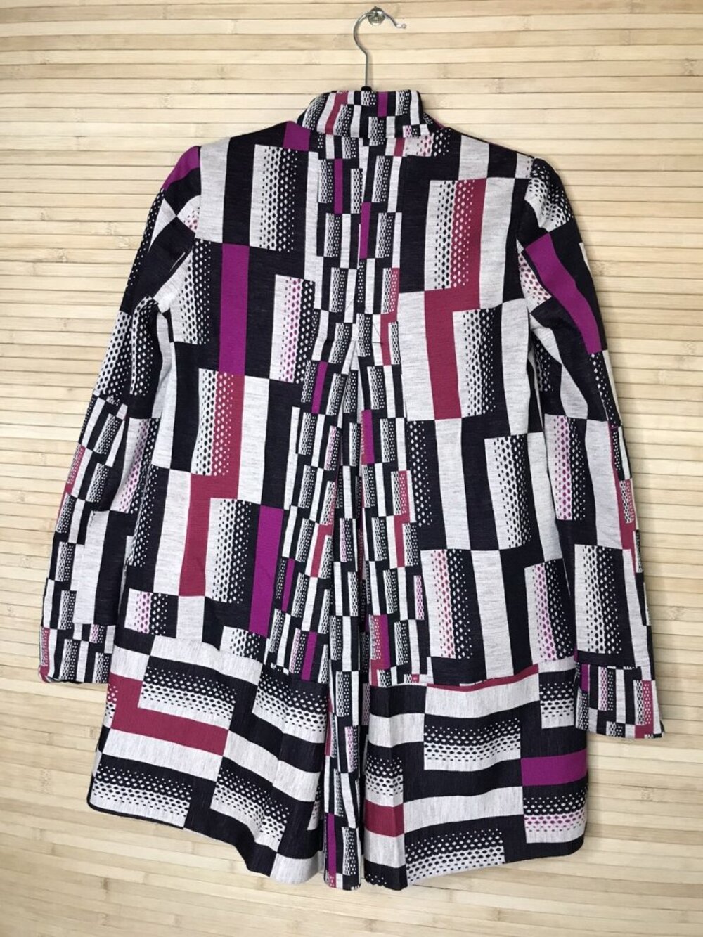 Diane Von Furstenberg DVF Button A line jacket coat funky flare sz 2 coleridge - Picture 3 of 8